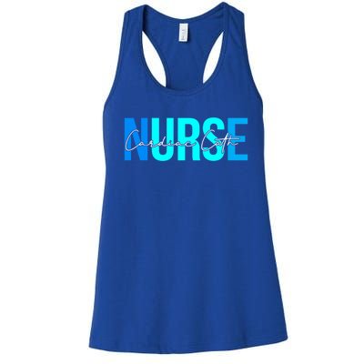 Wo Cardiac Cath Lab Nurse Funny Gift For Nursing Student Cool Gift Women's Racerback Tank