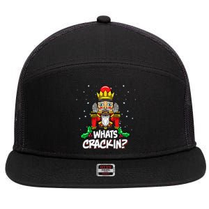 Whats Crackin Christmas Nutcracker Pajama Family Xmas 7 Panel Mesh Trucker Snapback Hat