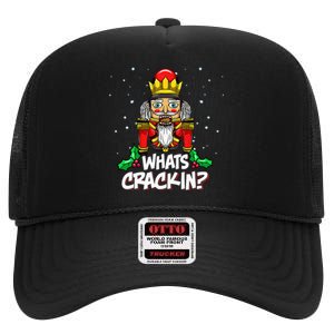 Whats Crackin Christmas Nutcracker Pajama Family Xmas High Crown Mesh Back Trucker Hat