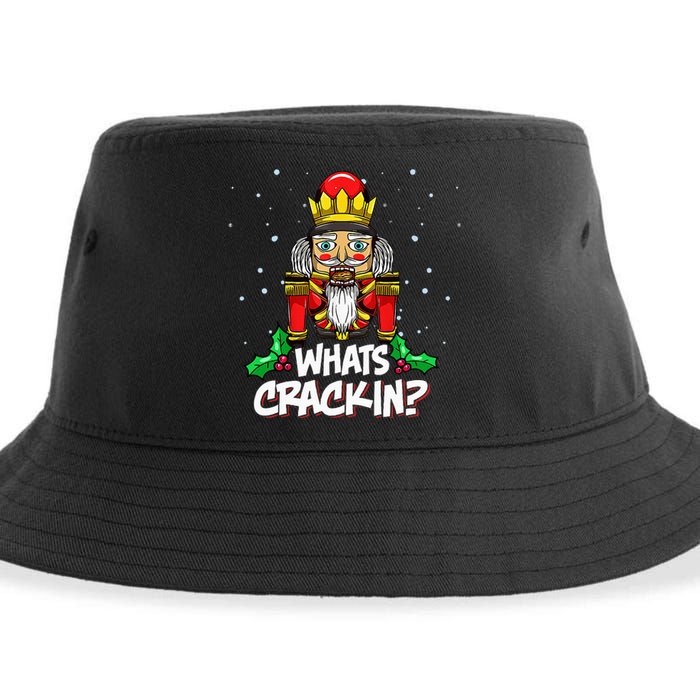 Whats Crackin Christmas Nutcracker Pajama Family Xmas Sustainable Bucket Hat