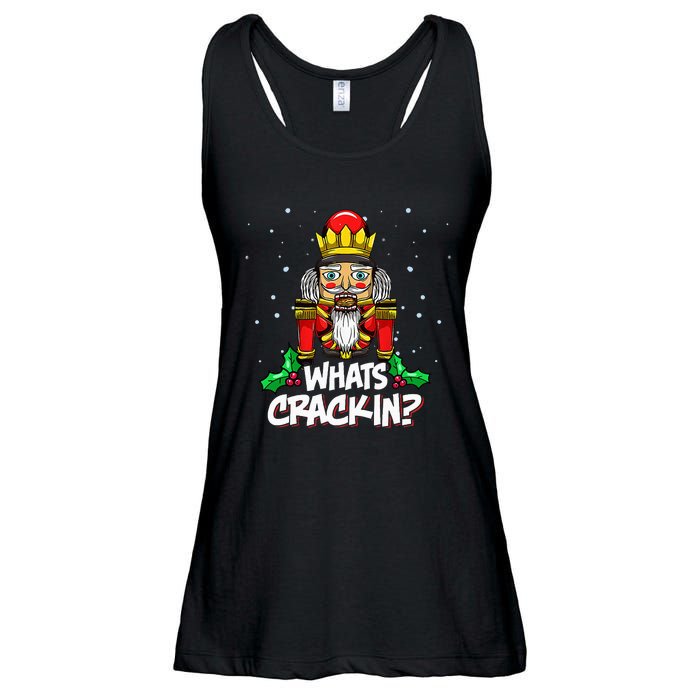 Whats Crackin Christmas Nutcracker Pajama Family Xmas Ladies Essential Flowy Tank