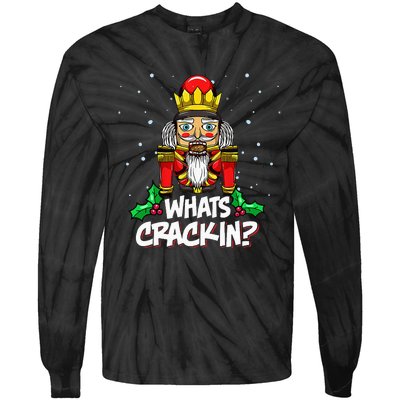 Whats Crackin Christmas Nutcracker Pajama Family Xmas Tie-Dye Long Sleeve Shirt