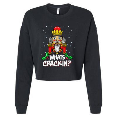 Whats Crackin Christmas Nutcracker Pajama Family Xmas Cropped Pullover Crew