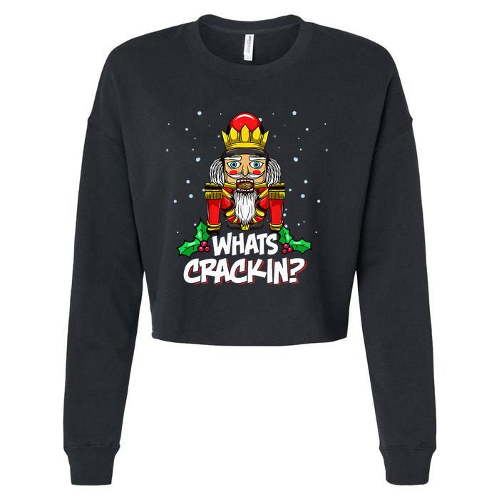 Whats Crackin Christmas Nutcracker Pajama Family Xmas Cropped Pullover Crew