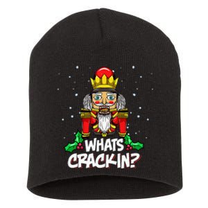 Whats Crackin Christmas Nutcracker Pajama Family Xmas Short Acrylic Beanie