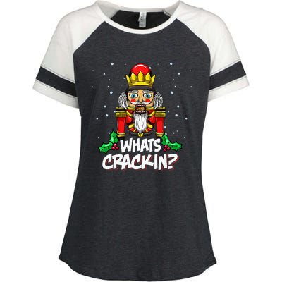 Whats Crackin Christmas Nutcracker Pajama Family Xmas Enza Ladies Jersey Colorblock Tee