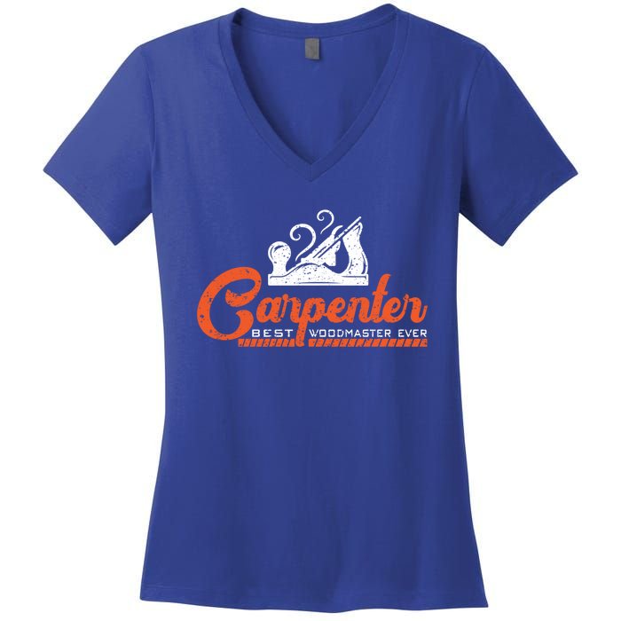 Woodworking Carpenter Carpentry Woodworker Funny Gift Women's V-Neck T-Shirt