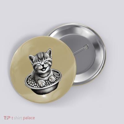 Wiwiwi Cat Cute Laughing Kitten .Png Button