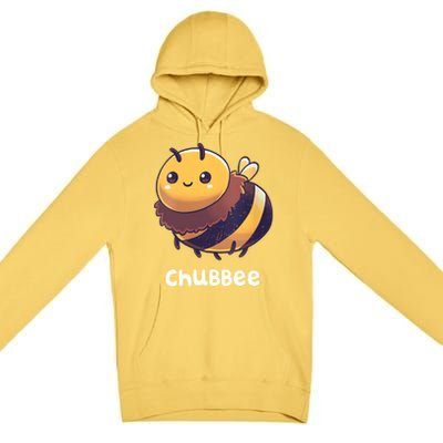 Womens Chubbee Chubby Honey Bee Kawaii Premium Pullover Hoodie