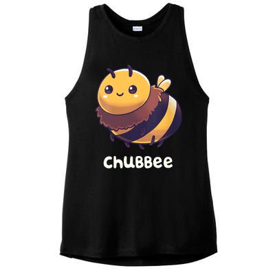 Womens Chubbee Chubby Honey Bee Kawaii Ladies PosiCharge Tri-Blend Wicking Tank