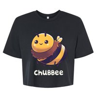 Womens Chubbee Chubby Honey Bee Kawaii Bella+Canvas Jersey Crop Tee