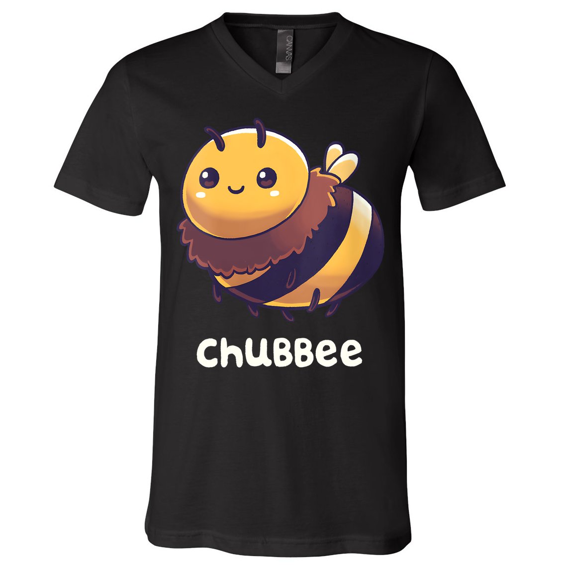 Womens Chubbee Chubby Honey Bee Kawaii V-Neck T-Shirt
