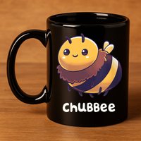 Womens Chubbee Chubby Honey Bee Kawaii 11oz C Handle Ceramic Mug