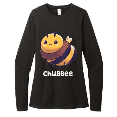 Womens Chubbee Chubby Honey Bee Kawaii Womens CVC Long Sleeve Shirt