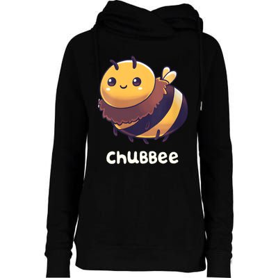 Womens Chubbee Chubby Honey Bee Kawaii Womens Funnel Neck Pullover Hood