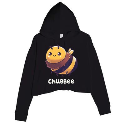 Womens Chubbee Chubby Honey Bee Kawaii Crop Fleece Hoodie