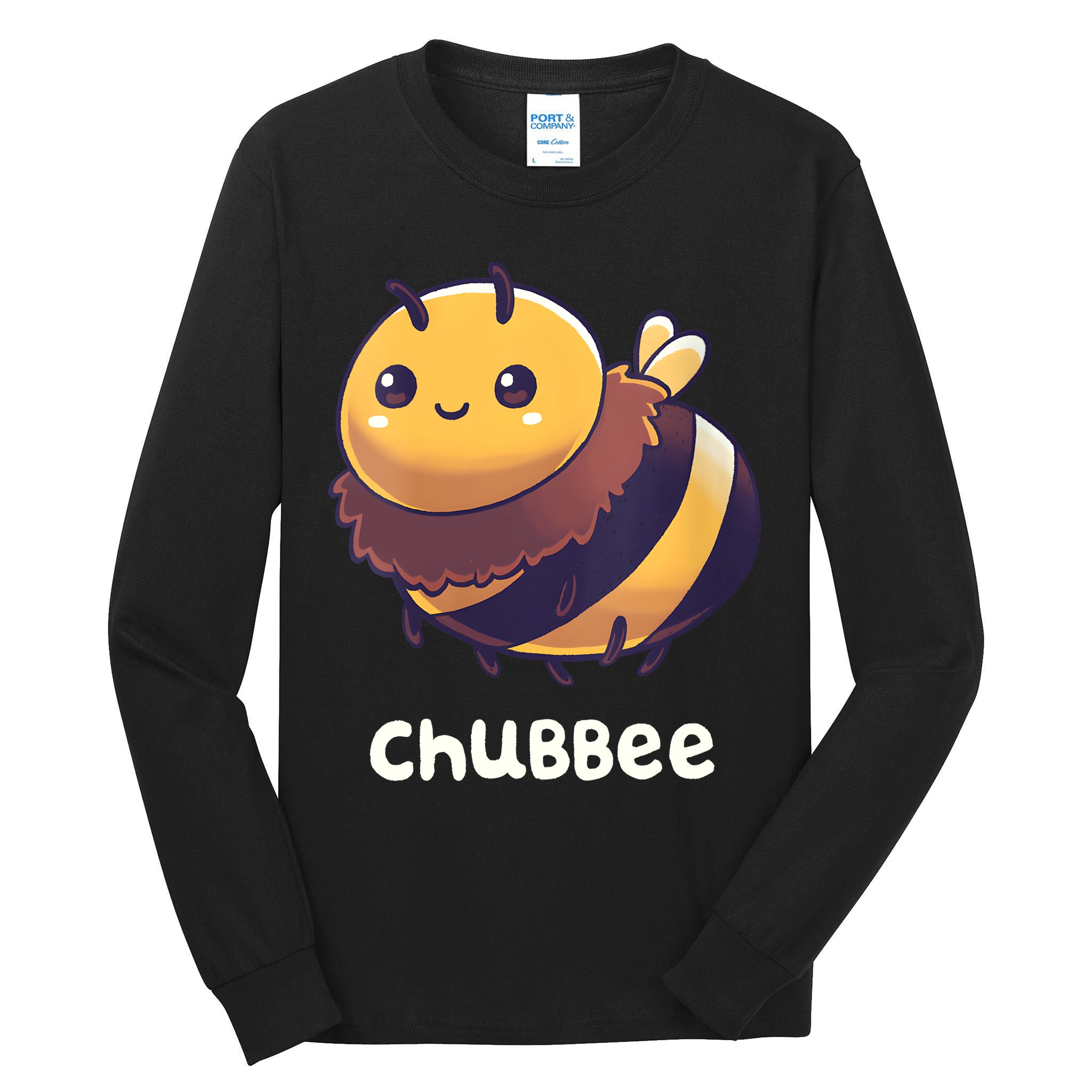 Womens Chubbee Chubby Honey Bee Kawaii Tall Long Sleeve T-Shirt