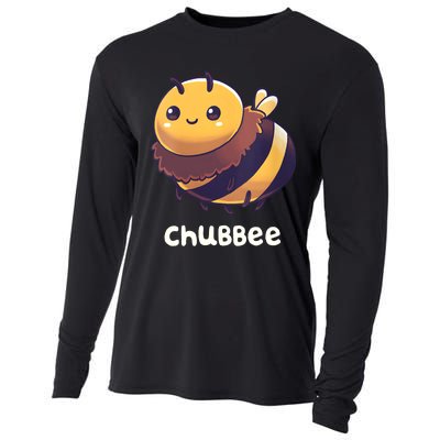 Womens Chubbee Chubby Honey Bee Kawaii Cooling Performance Long Sleeve Crew