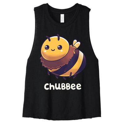 Womens Chubbee Chubby Honey Bee Kawaii Women's Racerback Cropped Tank