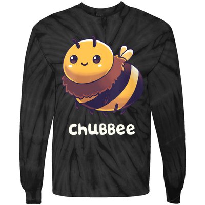 Womens Chubbee Chubby Honey Bee Kawaii Tie-Dye Long Sleeve Shirt