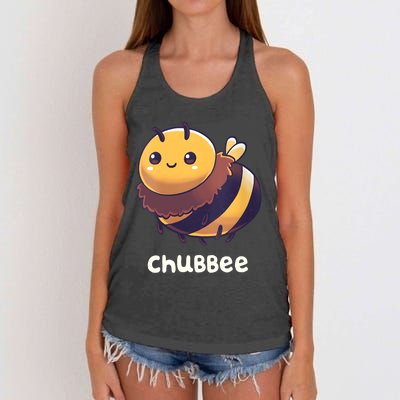 Womens Chubbee Chubby Honey Bee Kawaii Women's Knotted Racerback Tank