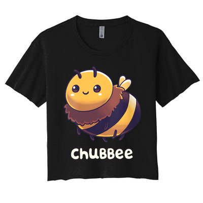 Womens Chubbee Chubby Honey Bee Kawaii Women's Crop Top Tee