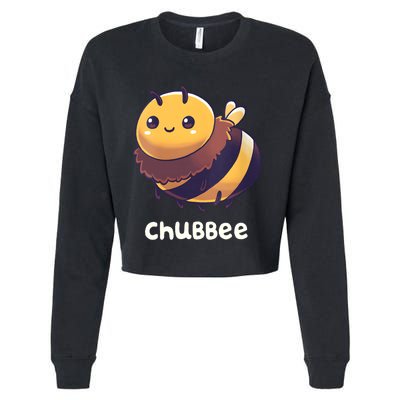 Womens Chubbee Chubby Honey Bee Kawaii Cropped Pullover Crew