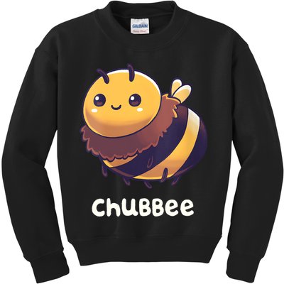Womens Chubbee Chubby Honey Bee Kawaii Kids Sweatshirt