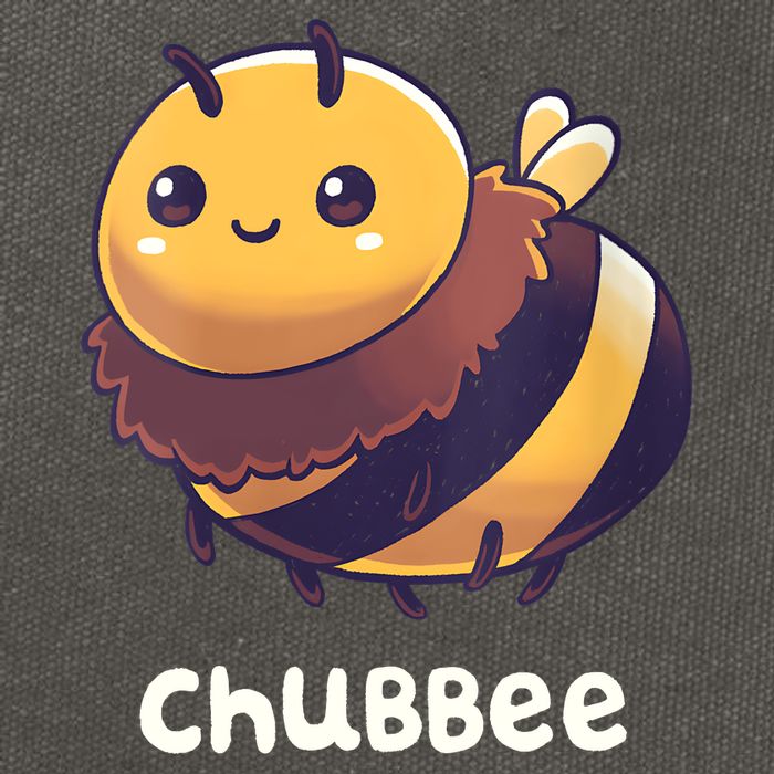 Womens Chubbee Chubby Honey Bee Kawaii Cotton Canvas Backpack