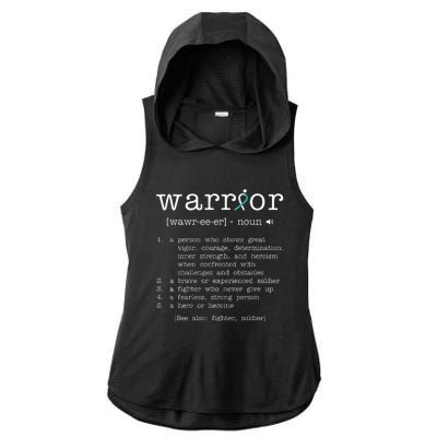 Warror Cervical Cancer Awareness Item Cervical Cancer Ladies PosiCharge Tri-Blend Wicking Draft Hoodie Tank