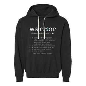 Warror Cervical Cancer Awareness Item Cervical Cancer Garment-Dyed Fleece Hoodie