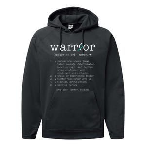 Warror Cervical Cancer Awareness Item Cervical Cancer Performance Fleece Hoodie