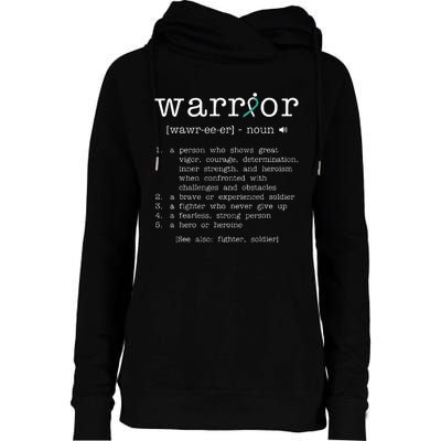 Warror Cervical Cancer Awareness Item Cervical Cancer Womens Funnel Neck Pullover Hood