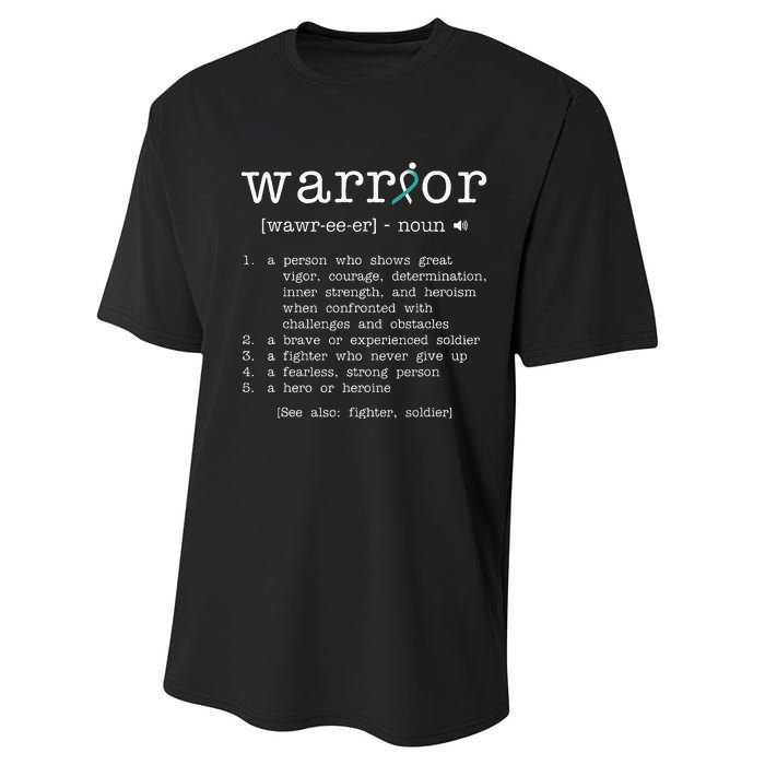 Warror Cervical Cancer Awareness Item Cervical Cancer Performance Sprint T-Shirt