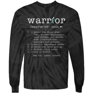 Warror Cervical Cancer Awareness Item Cervical Cancer Tie-Dye Long Sleeve Shirt