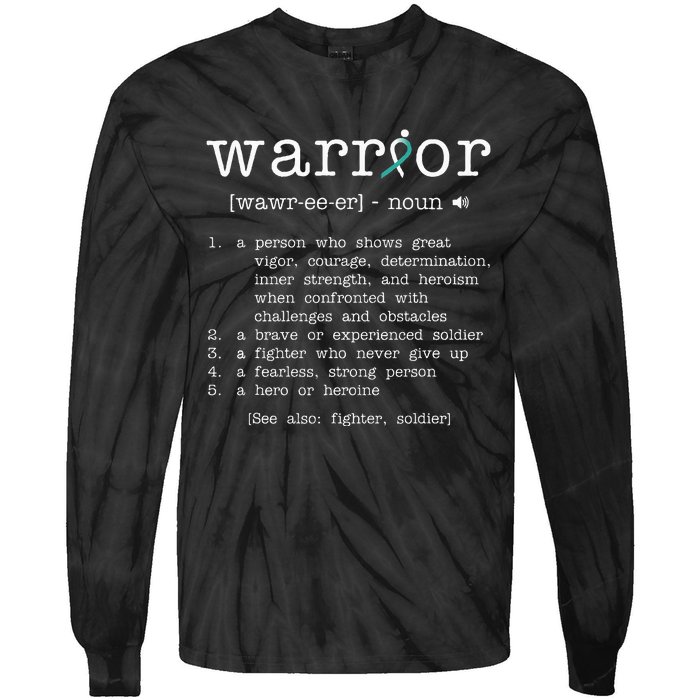 Warror Cervical Cancer Awareness Item Cervical Cancer Tie-Dye Long Sleeve Shirt