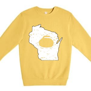 Wisconsin Curler Cool Gift Wi Curling Cool Gift Premium Crewneck Sweatshirt