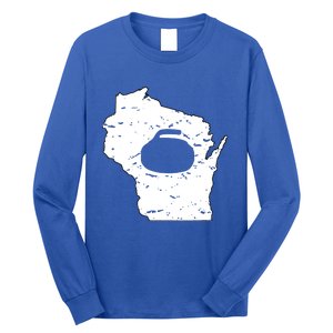 Wisconsin Curler Cool Gift Wi Curling Cool Gift Long Sleeve Shirt