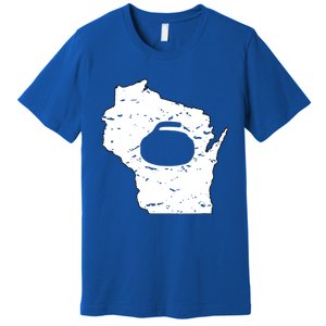 Wisconsin Curler Cool Gift Wi Curling Cool Gift Premium T-Shirt