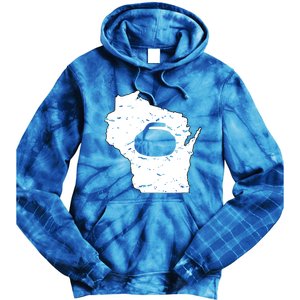 Wisconsin Curler Cool Gift Wi Curling Cool Gift Tie Dye Hoodie