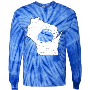 Wisconsin Curler Cool Gift Wi Curling Cool Gift Tie-Dye Long Sleeve Shirt