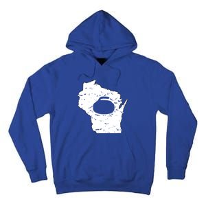 Wisconsin Curler Cool Gift Wi Curling Cool Gift Tall Hoodie