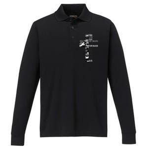 White Camo Christian Verse Spanish Filipenses 413 EspañOl Performance Long Sleeve Polo