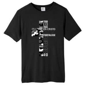 White Camo Christian Verse Spanish Filipenses 413 EspañOl Tall Fusion ChromaSoft Performance T-Shirt