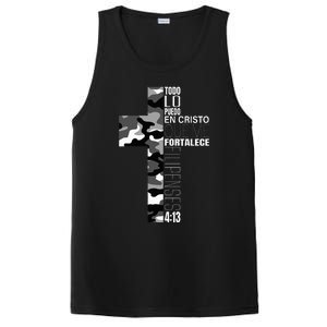 White Camo Christian Verse Spanish Filipenses 413 EspañOl PosiCharge Competitor Tank