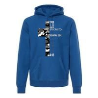 White Camo Christian Verse Spanish Filipenses 413 EspañOl Premium Hoodie