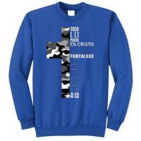 White Camo Christian Verse Spanish Filipenses 413 EspañOl Tall Sweatshirt