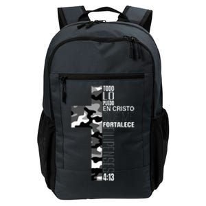 White Camo Christian Verse Spanish Filipenses 413 EspañOl Daily Commute Backpack