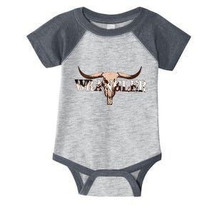 Wrangler Cowhide Cow Skull Cow Print Wrangler Infant Baby Jersey Bodysuit