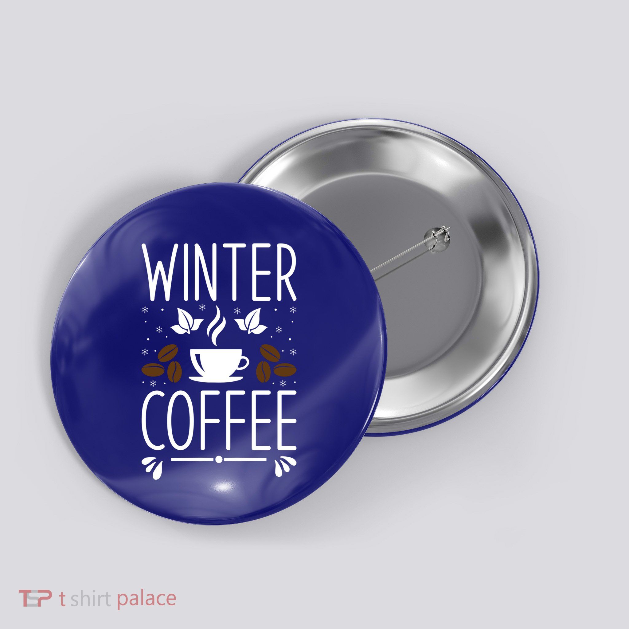 Winter Coffee Chill Christmas Coffee Cup Holiday Caffeiene Meaningful Gift Button